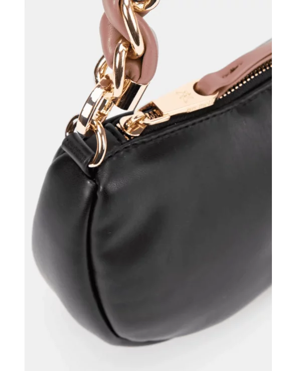 Bolso de Hombro Media Luna Negro Pepe Moll detalle Esenziashopping