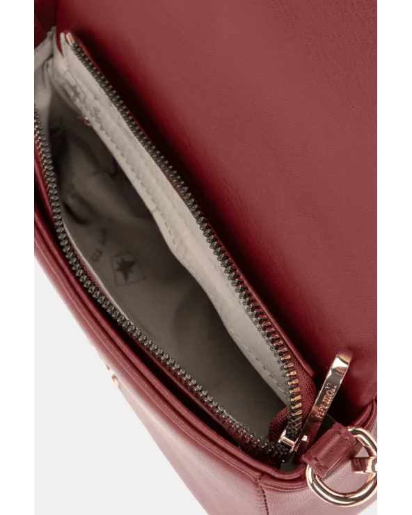 Bolso de Hombro Solapa Granate Pepe Moll interior Esenziashopping Zaragoza