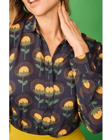 Camisa Jungla Flor Amarilla Smile detalle Esenziashopping Zaragoza