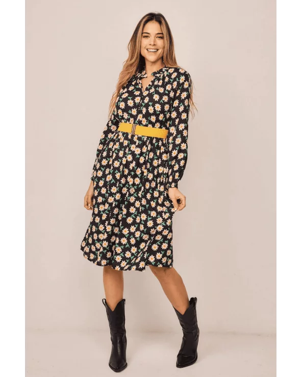 Vestido Largo Selva Margarita Smile cinturón Esenziashopping Zaragoza
