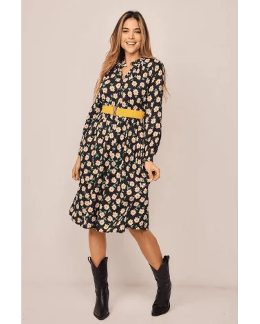 Vestido Largo Selva Margarita Smile cinturón Esenziashopping Zaragoza