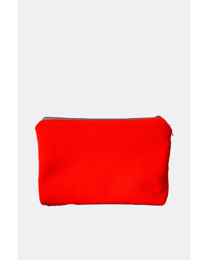 Neceser Impermeable Rojo Flúor Lichis Blancos Esenziashopping