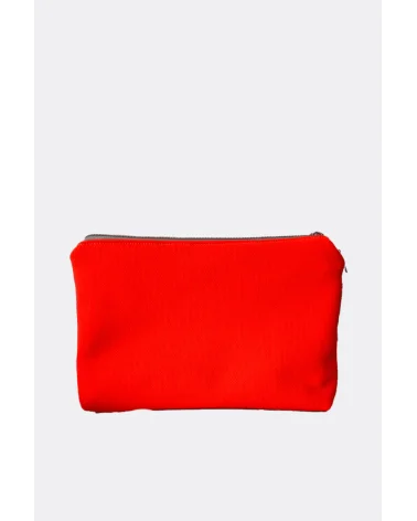 Neceser Impermeable Rojo Flúor Lichis Blancos Esenziashopping