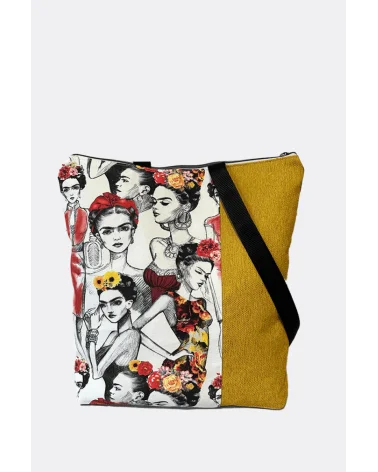 Totebag Frida Retales Lichis Blancos Esenziashopping Zaragoza