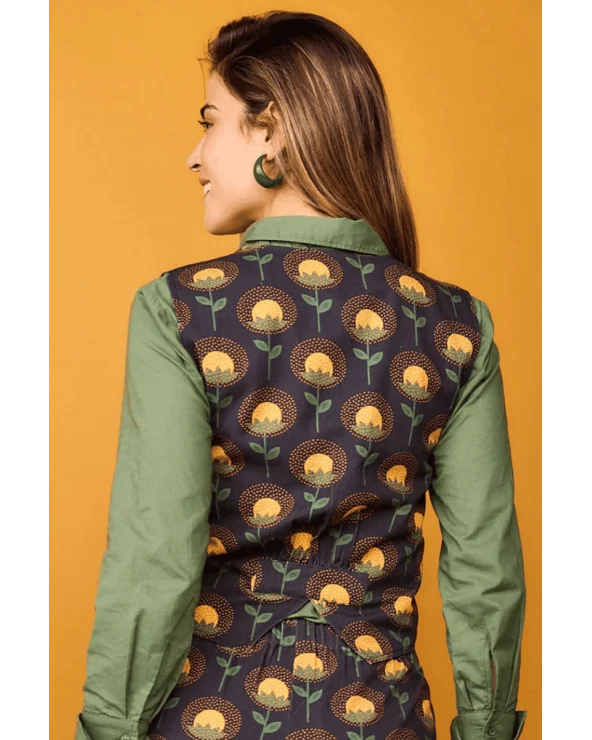 Chaleco Fora Flor Amarillo Smile espalda Esenziashopping Zaragoza