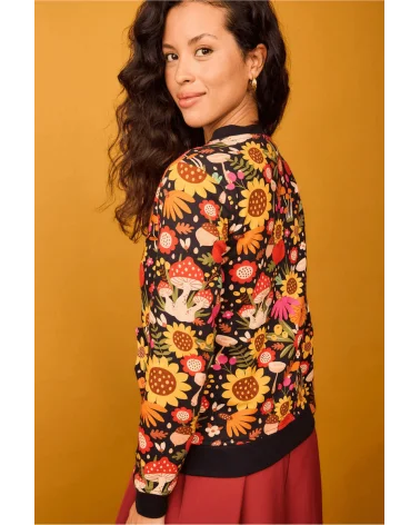 Chaqueta Bomber Bosque Blanca Girasol Smile espalda Esenziashopping Zaragoza