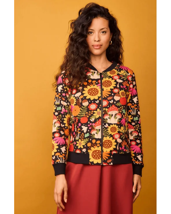 Chaqueta Bomber Bosque Blanca Girasol Smile Esenziashopping Zaragoza