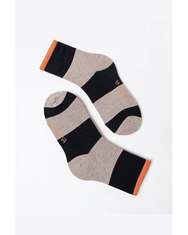 Calcetines Medios Jaquard Rayas Negro Surkana Esenziashopping Zaragoza Calcetines Medios Jaquard Rayas Negro Surkana Esenziashopping Zaragoza