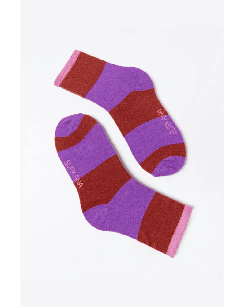 Calcetines Medios Jaquard Rayas Morado Surkana Esenziashopping Calcetines Medios Jaquard Rayas Morado Surkana Esenziashopping
