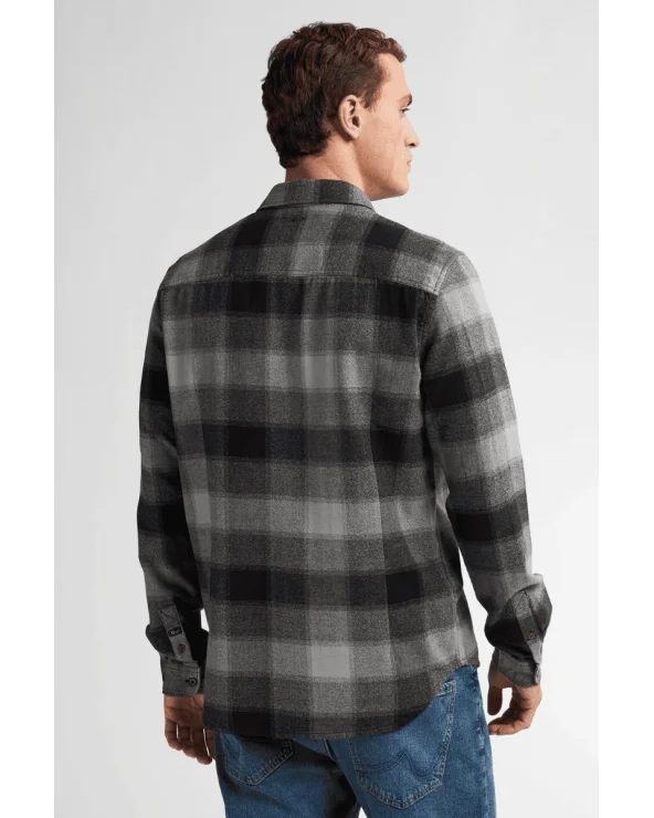 Camisa Casper Cuadros Gris Petrol Industries espalda Esenziashopping Zaragoza