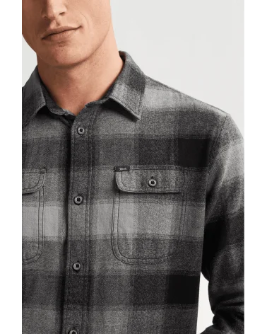 Camisa Casper Cuadros Gris Petrol Industries detalle Esenziashopping Zaragoza