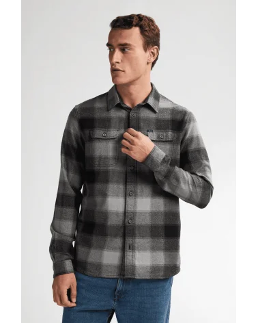 Camisa Casper Cuadros Gris Petrol Industries Esenziashopping Zaragoza