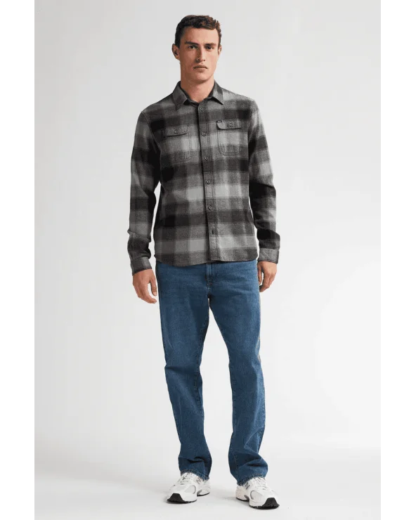 Camisa Casper Cuadros Gris Petrol Industries total look Esenziashopping Zaragoza