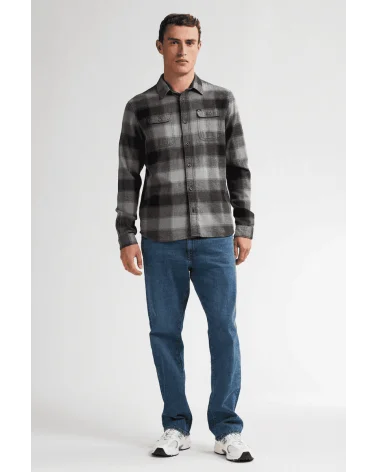 Camisa Casper Cuadros Gris Petrol Industries total look Esenziashopping Zaragoza