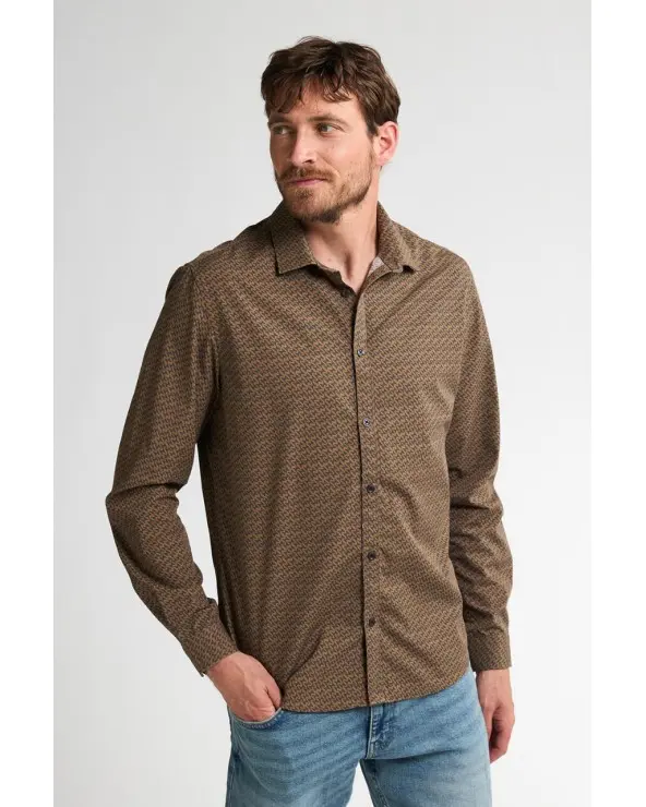 Camisa Estampada Bronce Antiguo Petrol Industries Esenziashopping Zaragoza