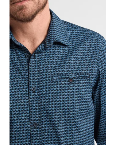 Camisa Fon Du Lac Azul Petrol Industries detalle Esenziashopping Zaragoza