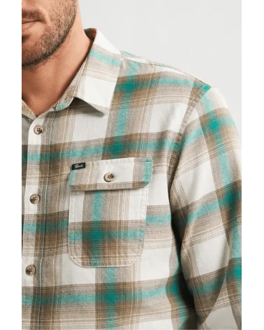 Camisa Fox River Cuadros Verde Agua Petrol Industries detalle Esenziashopping Zaragoza