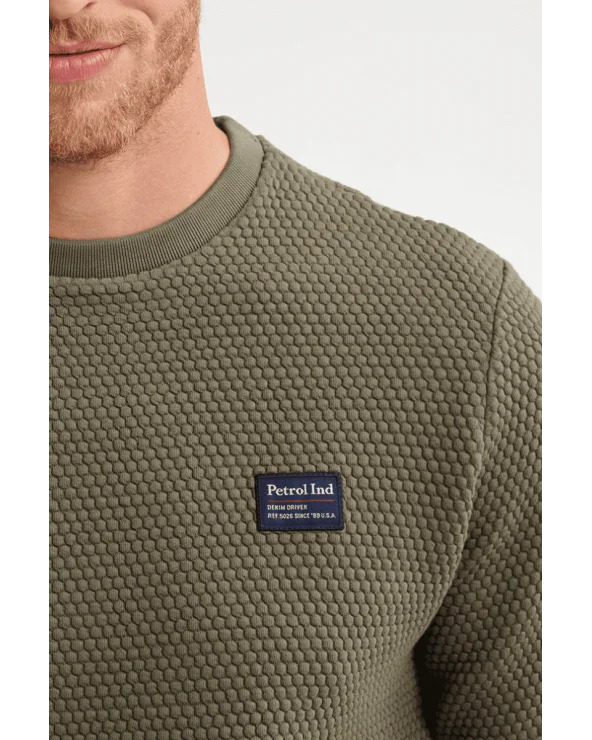 Jersey Gunnison Verde Caqui Petrol Industries detalle Esenziashopping Zaragoza