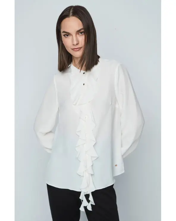 Blusa Chorreras Blanca Merletti Esenziashopping Zaragoza