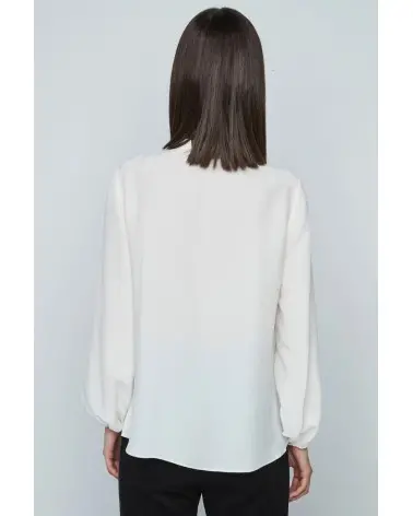 Blusa Chorreras Blanca Merletti espalda Esenziashopping Zaragoza