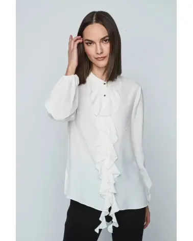 Blusa Chorreras Blanca Merletti Esenziashopping Zaragoza