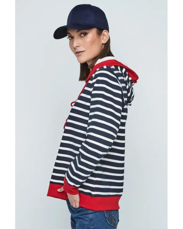 Sudadera Rayas Azul Roja Merletti Esenziashopping Zaragoza