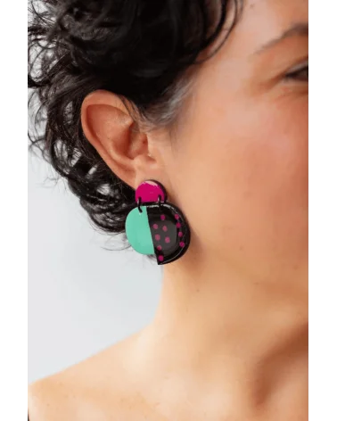 Pendientes Plug&Play Azul Negro Tikismikis probados Esenziahopping Zaragoza