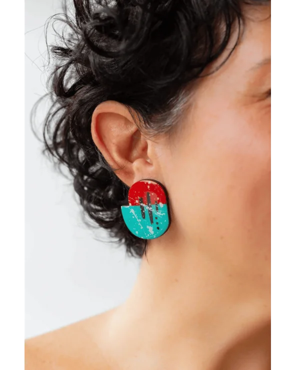 Pendientes Plug&Play Azul y Rojo Tikismikis probados Esenziashopping Zaragoza