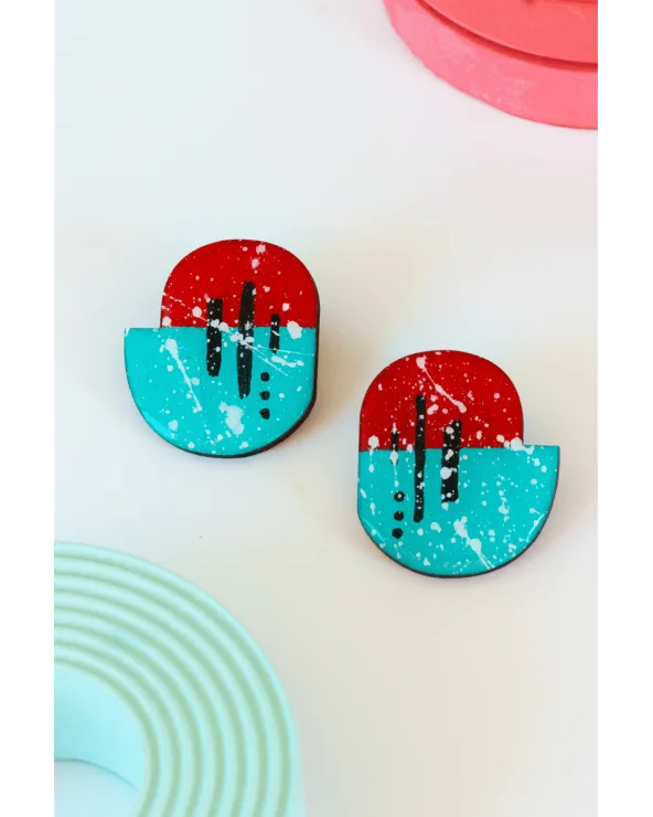 Pendientes Plug&Play Azul y Rojo Tikismikis Esenziashopping Zaragoza