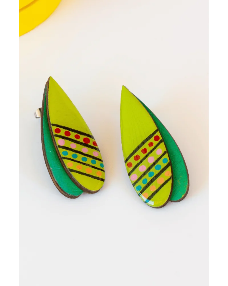 Pendientes Plug&Play Verde Lima Tikismikis Esenziashopping Zaragoza