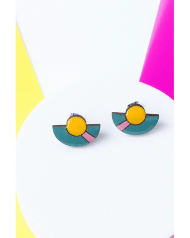 Pendientes Menphis Abanico Azul Tikismikis Esenziashopping Zaragoza