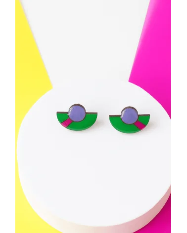 Pendientes Memphis Abanico Verde Tikismikis Esenziashopping Zaragoza