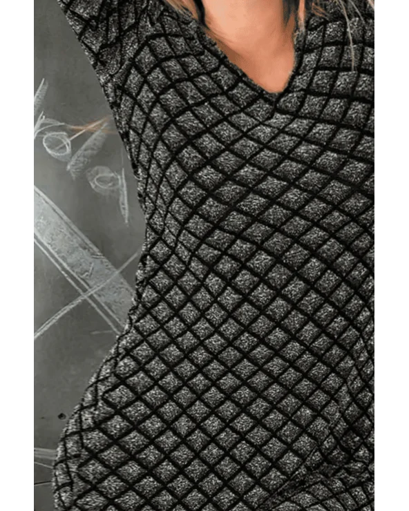 Vestido Punto Rombos Lola Pedrola detalle Esenziashopping Zaragoza