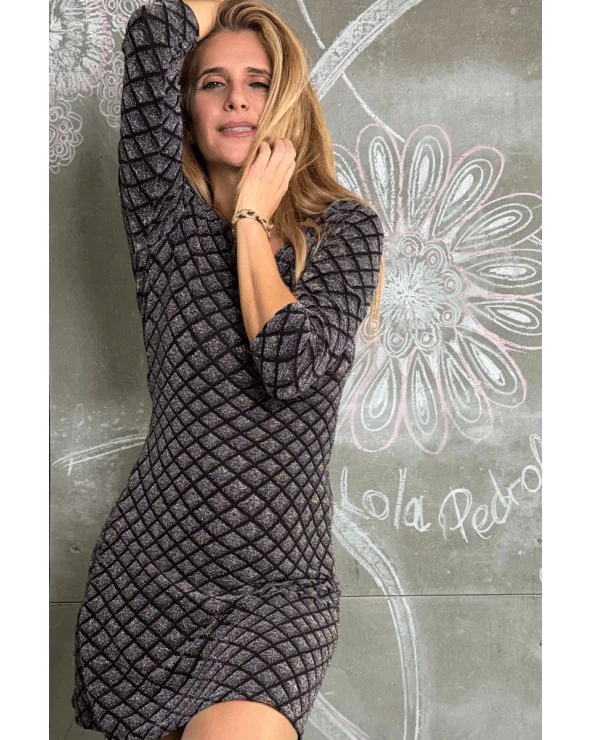 Vestido Punto Rombos Lola Pedrola Esenziashopping Zaragoza