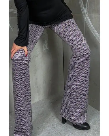 Pantalón Geométrico Lila Lola Pedrola Esenziashopping Zaragoza