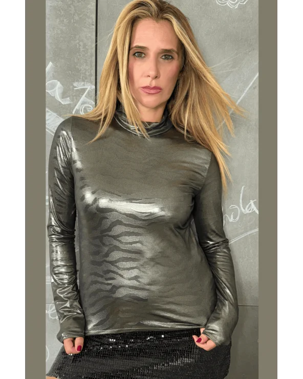 Top Metalizado Animal Print Lola Pedrola Esenziashopping Zaragoza
