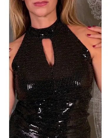 Top Negro Lurex Lola Pedrola detalle Esenziashopping Zaragoza