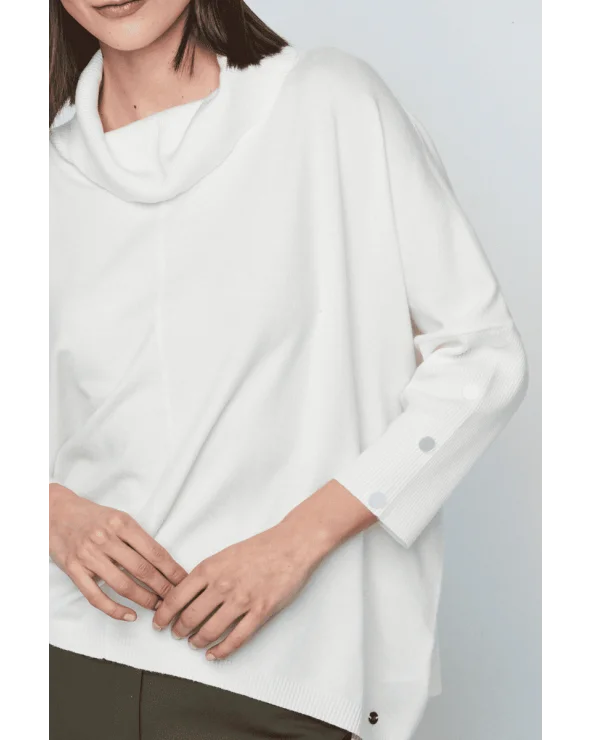 Jersey Amplio Botones Blanco Merletti detalle Esenziashopping Zaragoza