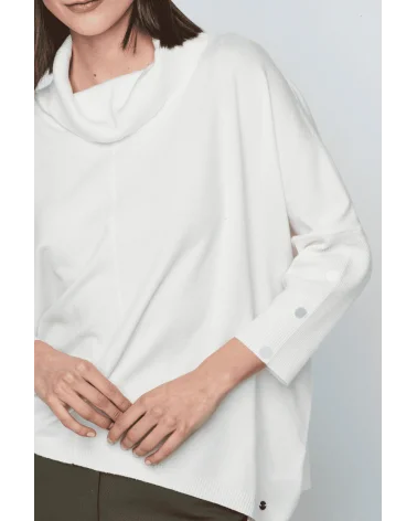 Jersey Amplio Botones Blanco Merletti detalle Esenziashopping Zaragoza