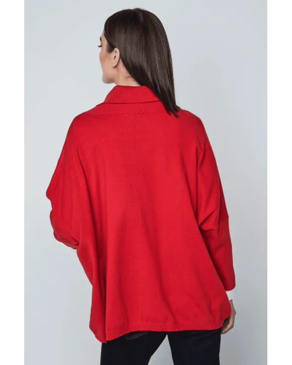 Jersey Amplio Botones Rojo Merletti espalda Esenziashopping Zaragoza