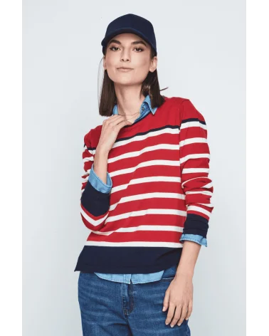 Jersey Rayas Rojo Azul Merletti Esenziashopping Zaragoza