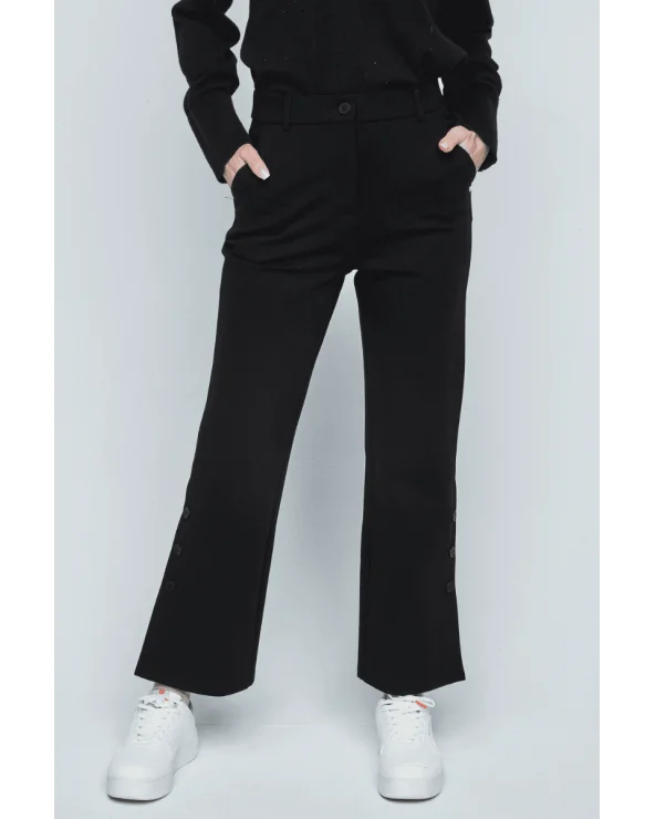 Pantalón Experience Crop Negro Merletti Esenziashopping Zaragoza