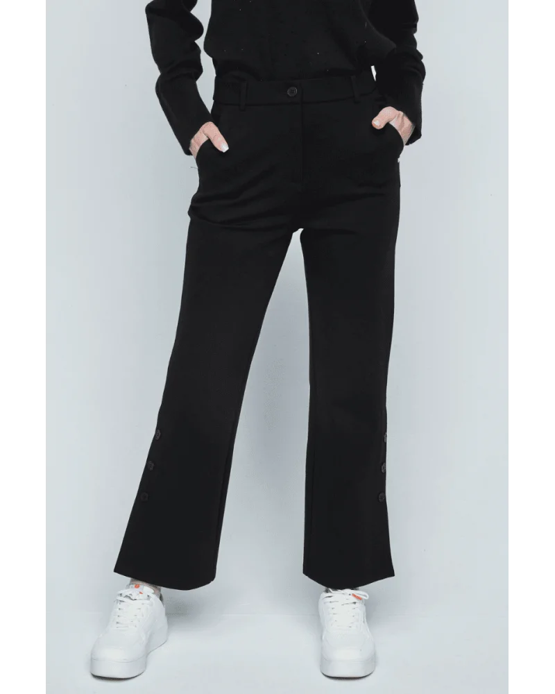 Pantalón Experience Crop Negro Merletti Esenziashopping Zaragoza