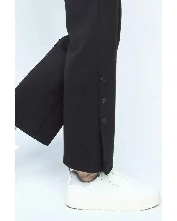 Pantalón Experience Crop Negro Merletti detalle Esenziashopping Zaragoza