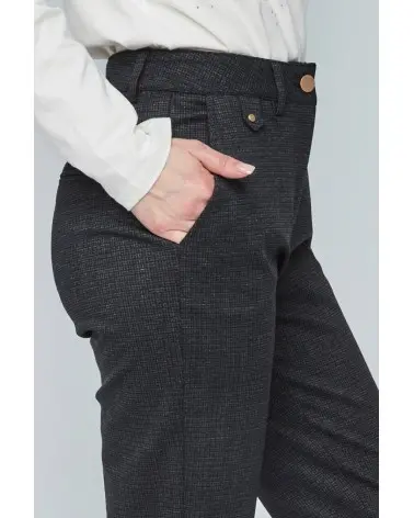 Pantalón Experience Micro Cuadros Merletti detalle Esenziashopping Zaragoza