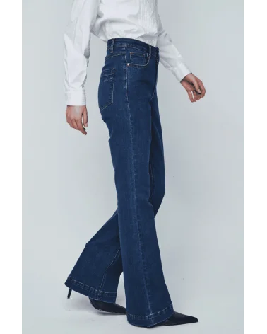 Pantalón Jeans Flare Merletti Esenziashopping Zaragoza