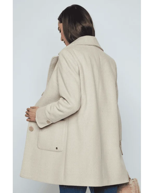 Abrigo Corto Espiga Crudo Merletti espalda Esenziashopping Zaragoza