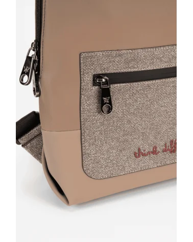 Mochila Color Block Beige Pepe Moll detalle Esenziashopping Zaragoza