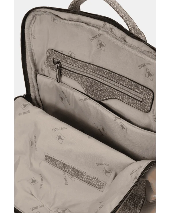 Mochila Color Block Beige Pepe Moll interior Esenziashopping Zaragoza