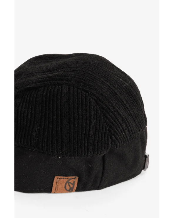 Boina Flat Cap Negra Pepe Moll detalle Esenziashopping Zaragoza